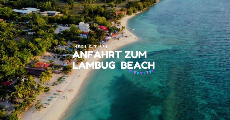 Anfahrt Lambug Beach