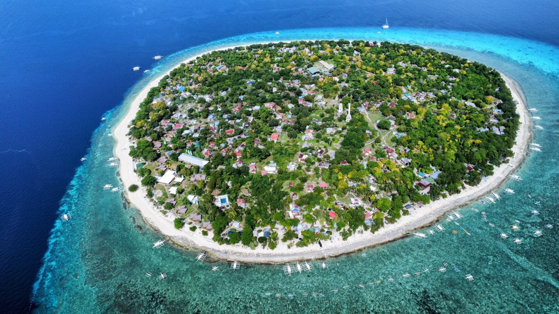 Balicasag Island Drohne Riff Balicasag Island Drohne Riff