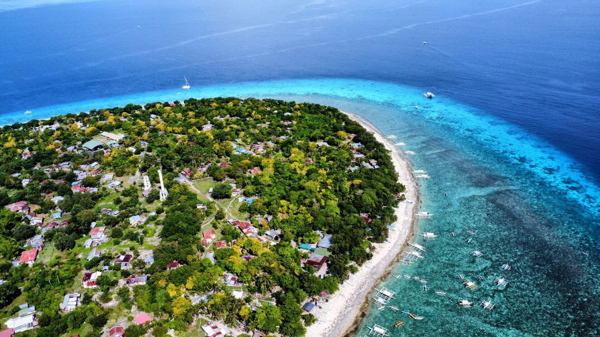 Balicasag Island Drohne Strand Balicasag Island Drohne Strand